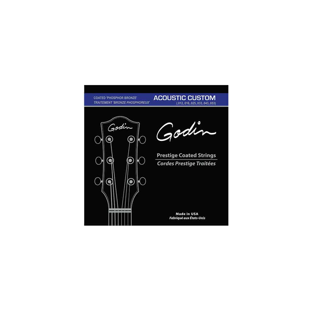 Custom Godin Prestige Coated Phosphor Bronze 12 - 53 Acoustic Guitar Strings