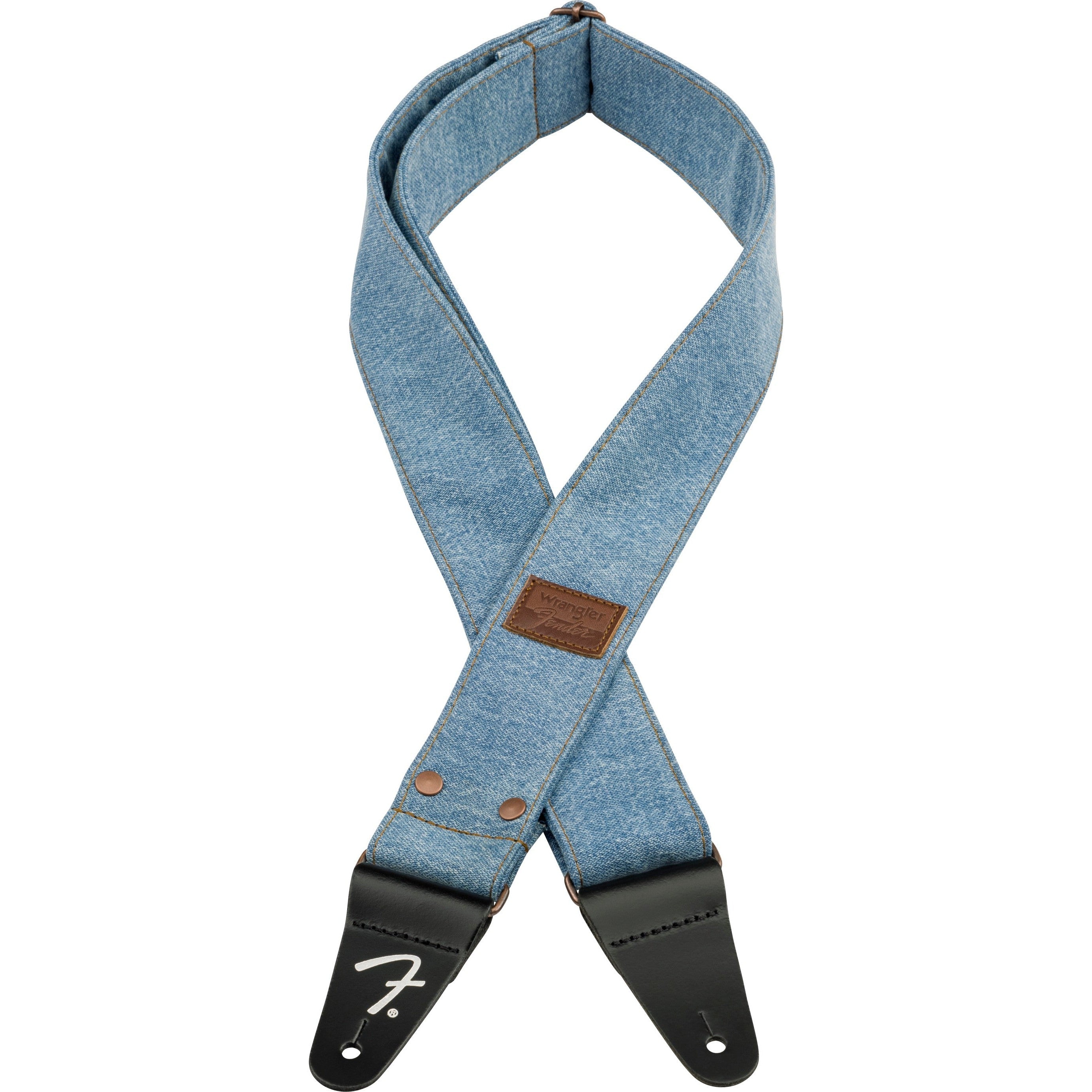Hot Deal! Fender x Wrangler Light Indigo Denim Guitar Strap