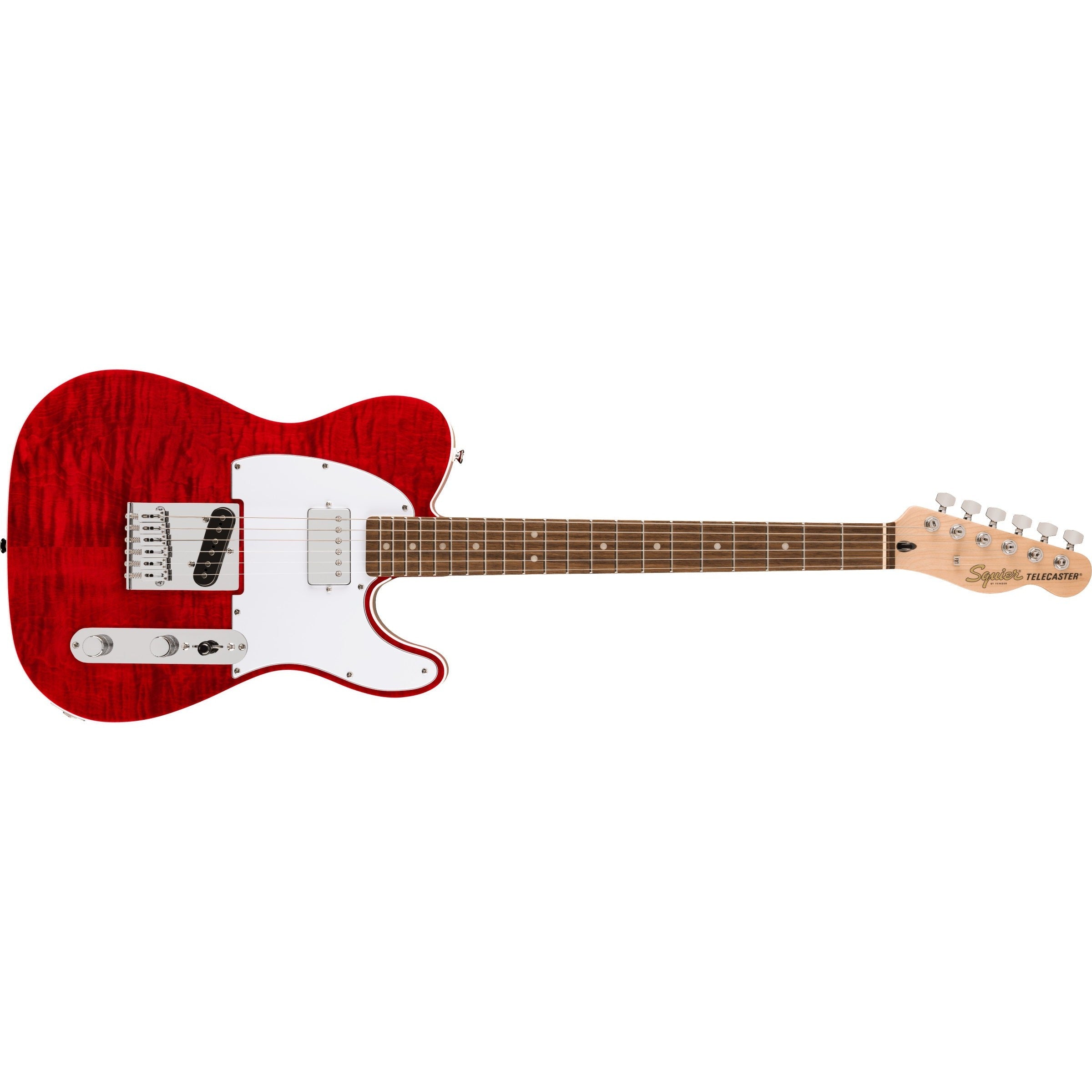 Hot Deal! Fender Squier Affinity Telecaster FMT Electric Guitar - Crimson Red Transparent