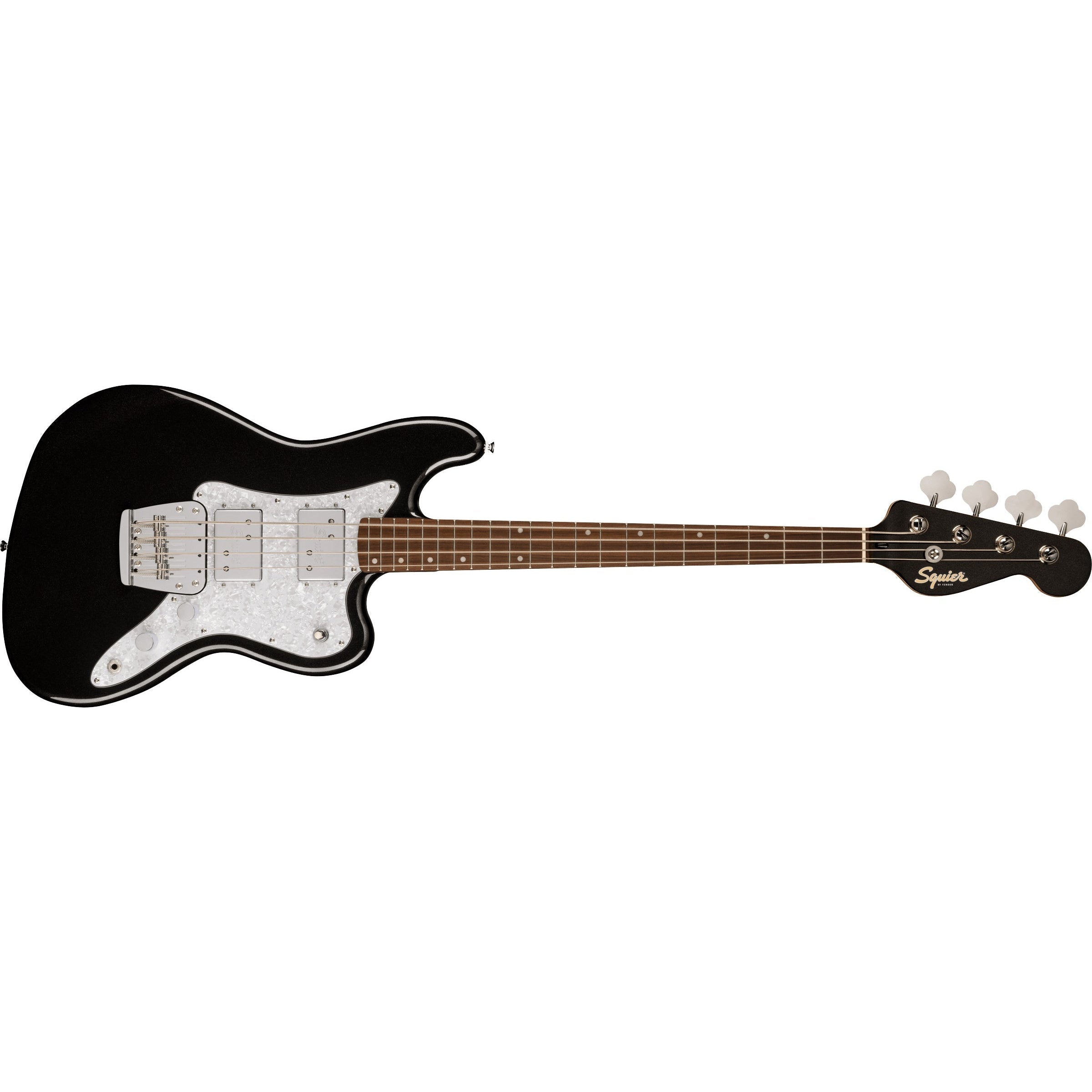 Fender Squier Paranormal Rascal HH Electric Bass Guitar in Stunning Metallic Black