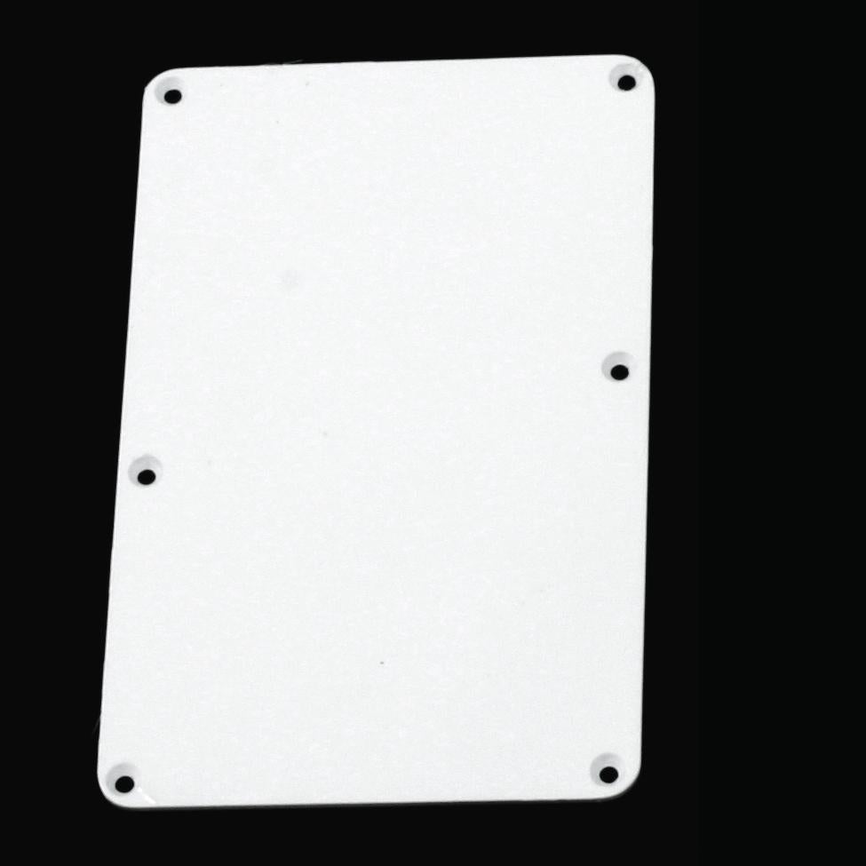 All Parts White Tremolo Spring Cover Backplate PG - 0576 - 025 with No String Holes