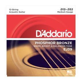 D'Addario EJ39 Medium 12-String Phosphor Bronze Acoustic Guitar Strings (12-52 Gauge)