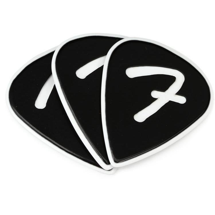 Fender 1.5mm Black F-Grip Guitar Picks - 3-Pack Special Offer
