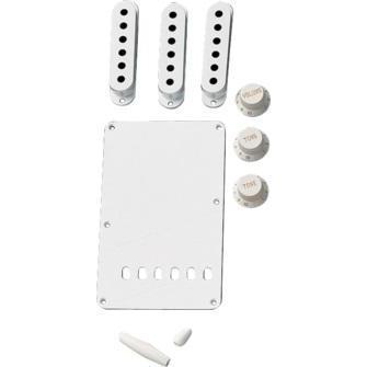 White Fender Stratocaster Accessory Kit - Enhance Your Guitar on a Budget