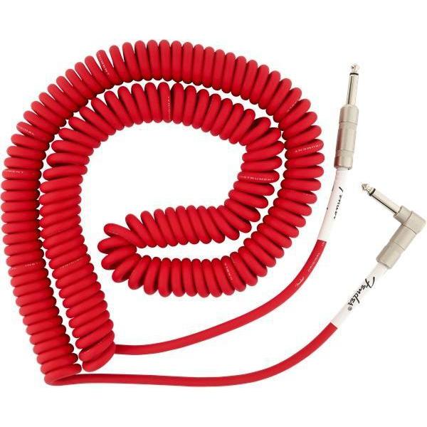 30ft Fiesta Red Fender Original Coiled 1/4 Male - 1/4 Male Instrument Cable