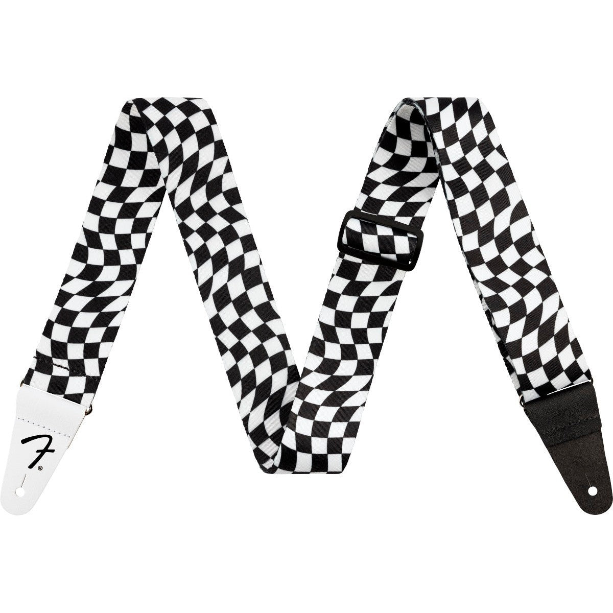 Hot Deal! Fender Adjustable Poly Guitar Strap with Wavy Checkboard
