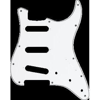 Fender 3-Ply White/Black/White SSS Strat Style 11-Hole Pickguard