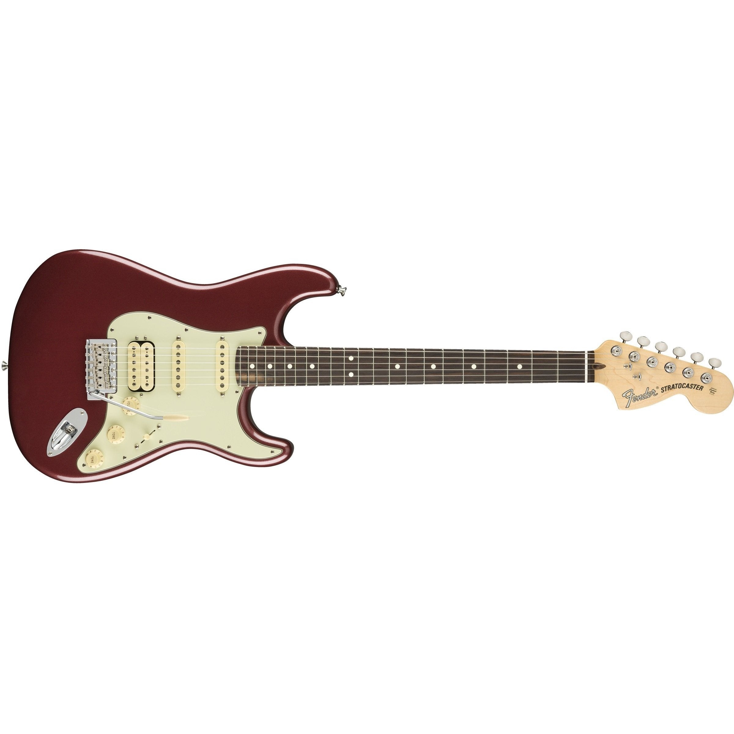 Hot Deal! Fender American Performer HSS Stratocaster Electric Guitar in Aubergine with Deluxe Gig Bag