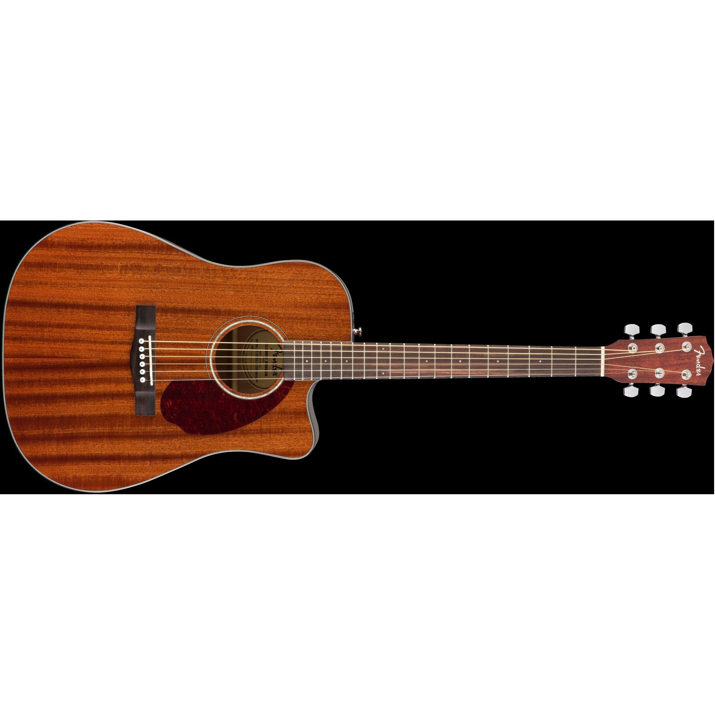 Fender CD-140SCE All-Mahogany Dreadnought Acoustic/Electric Guitar with Hardshell Case