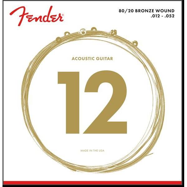 Hot Deal! Fender 70L Acoustic Guitar Strings - Light 12 - 52 Gauge 80/20 Bronze