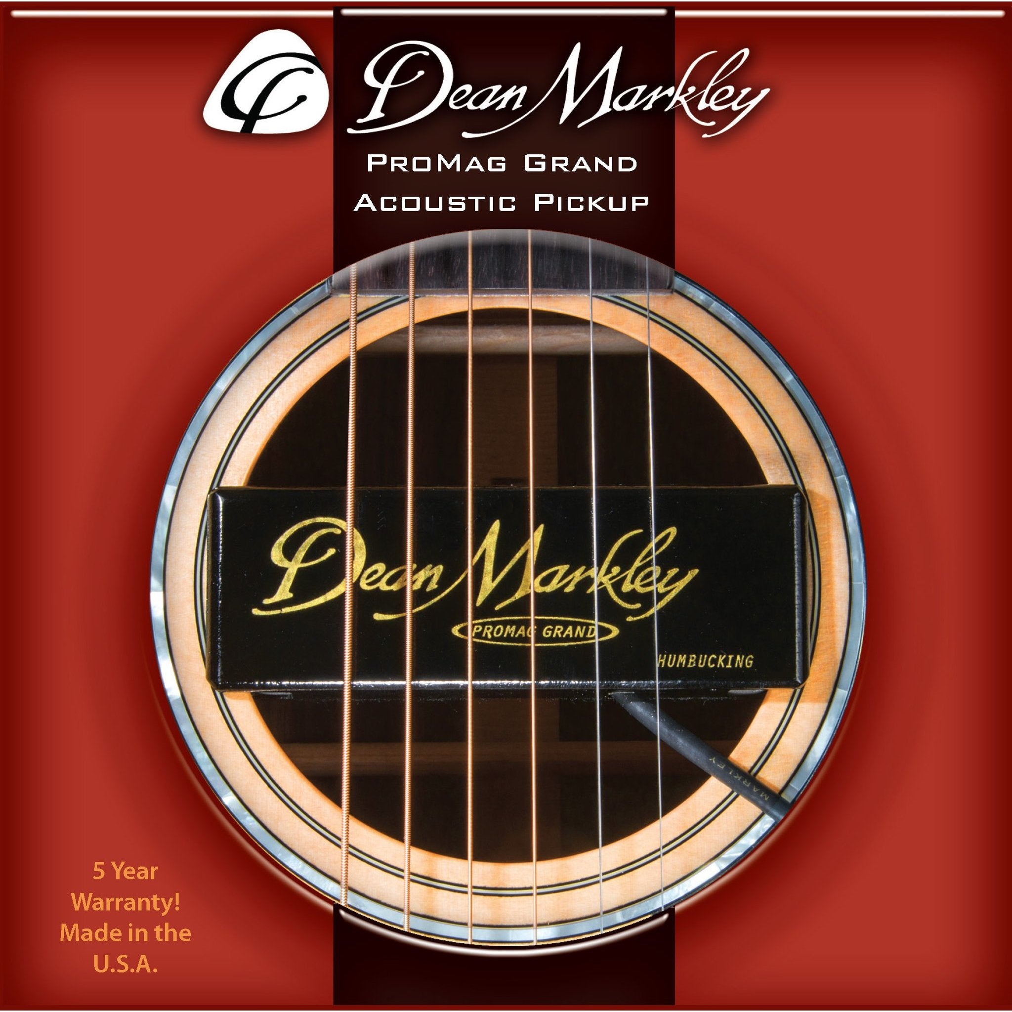 Dean Markley 3016 Pro Mag Grand XM Acoustic Soundhole Pickup with 24' Cable