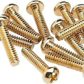 12-Pack Gold Fender Pickup and Selector Switch Mounting Screws