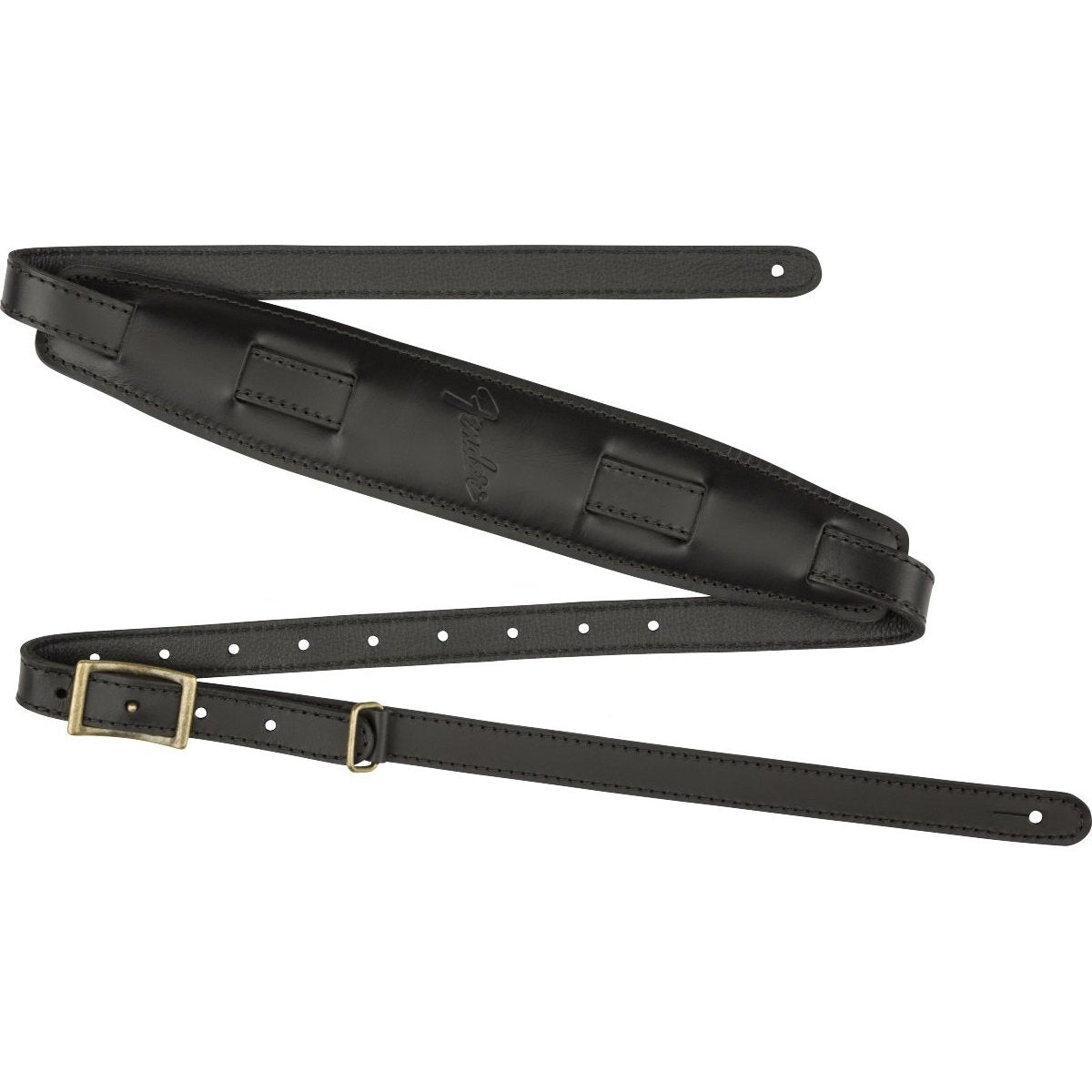 Hot Deal! Fender Black Mustang Saddle Guitar Strap