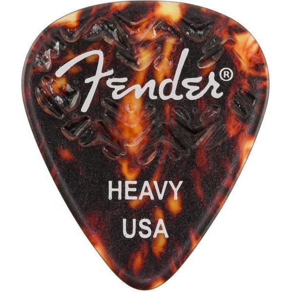 6-Pack Fender 351 Wavelength Heavy Celluloid Guitar Picks with Patented Grip