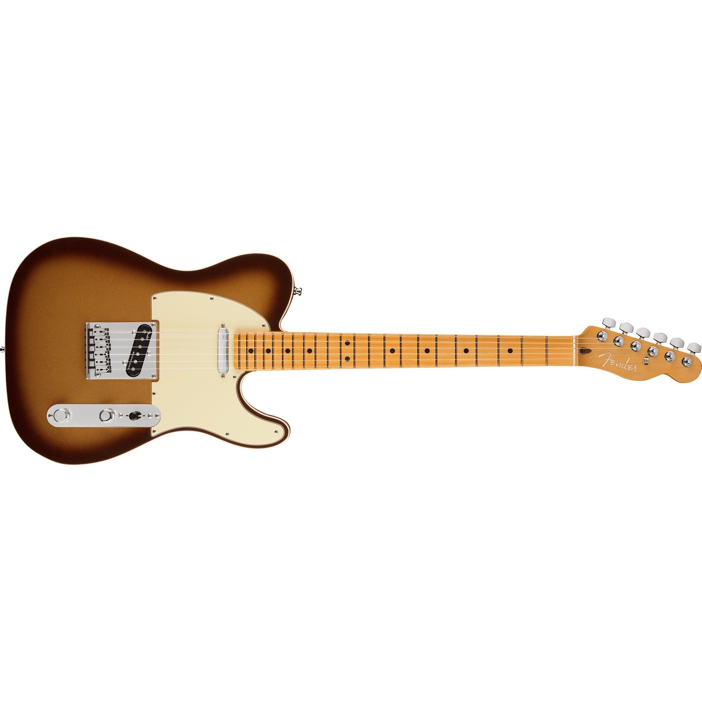 Fender American Ultra Telecaster Electric Guitar in Mocha Burst with Premium Hardshell Case