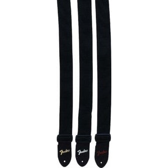 Fender 2' Guitar Strap in Black Poly with Assorted Embroidered Logo Colors
