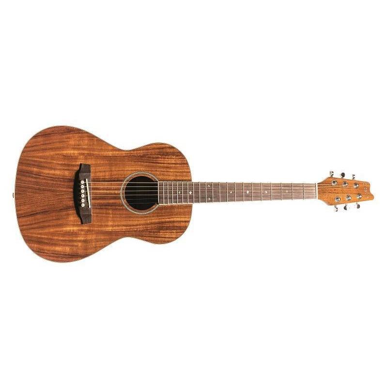 Denver DD44P-KOA Natural Koa Parlor Acoustic Guitar with Gig Bag