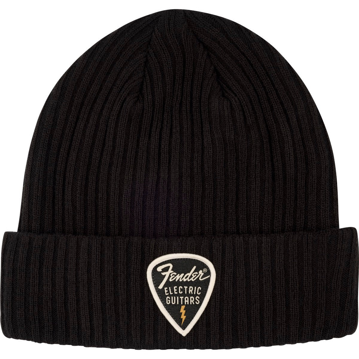 Hot Deal! Fender Black Ribbed Pick Patch Beanie