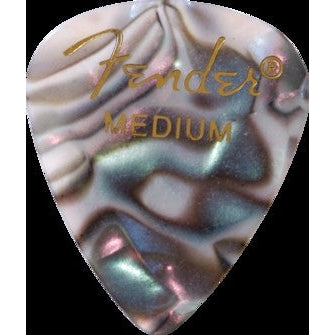 12-Pack Medium Fender Premium Celluloid Picks in Abalone Style