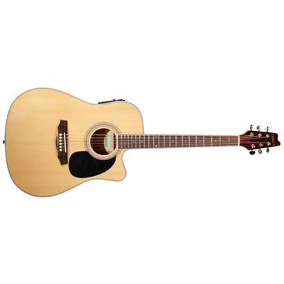 Get the Denver DD44SCE-NAT Natural Acoustic/Electric Guitar with Free Gig Bag