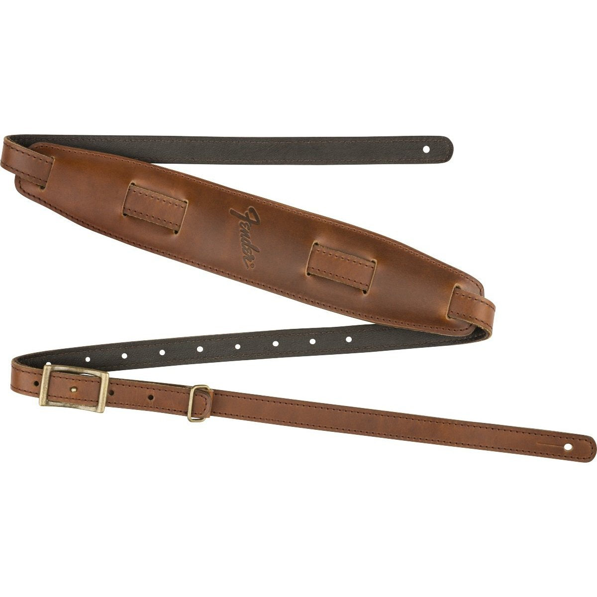 Hot Deal! Fender Mustang Cognac Saddle Leather Guitar Strap - Premium Quality for All Guitarists