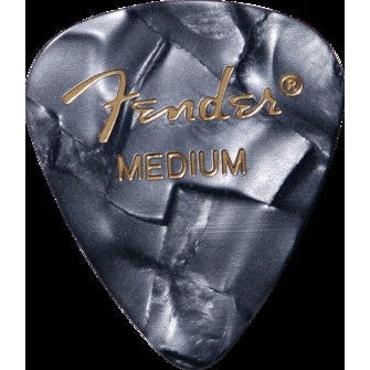 Fender Premium Medium-Black Moto Celluloid Picks - 12 Pack Deal