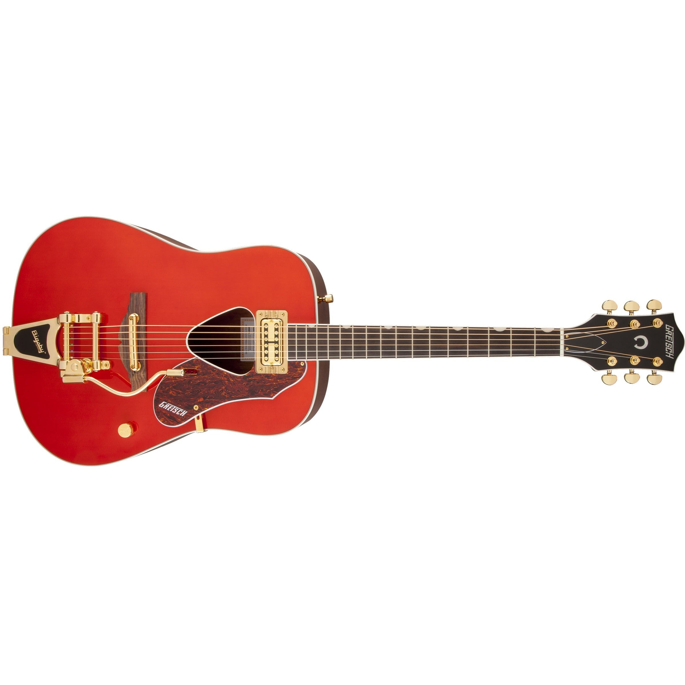 Hot Deal: Gretsch G5034TFT Rancher Dreadnought Acoustic/Electric Guitar with Bigsby in Savannah Sunset