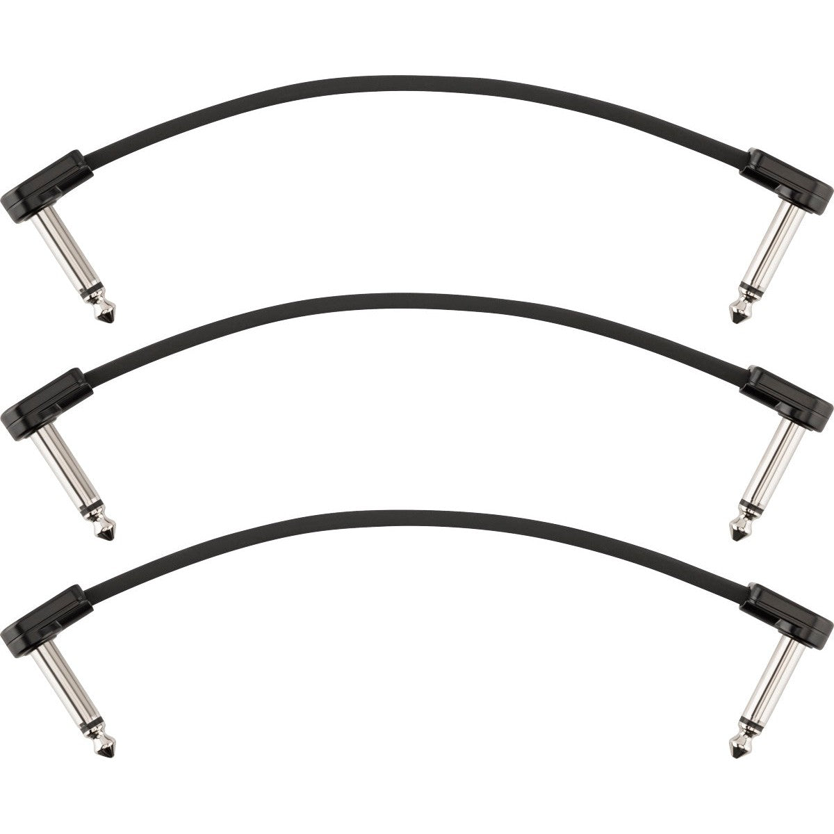 3-Pack Fender Blockchain 1/4RA Male to 1/4RA Male 6-Inch Patch Cables