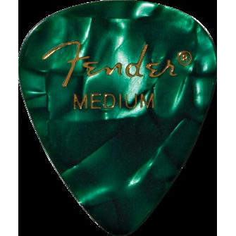 Hot Deal! Fender 12-Pack Medium-Green Moto Premium Celluloid Guitar Picks