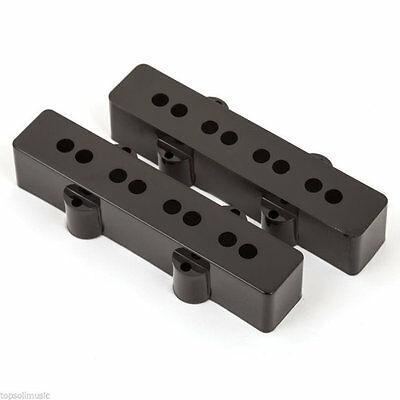 Fender Pure Vintage Black Plastic Pickup Cover Set for Jazz Bass