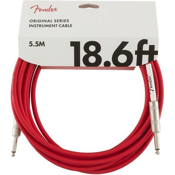 Hot Deal! Fender 18.6ft Fiesta Red 1/4 Male - 1/4 Male Original Series Instrument Cable