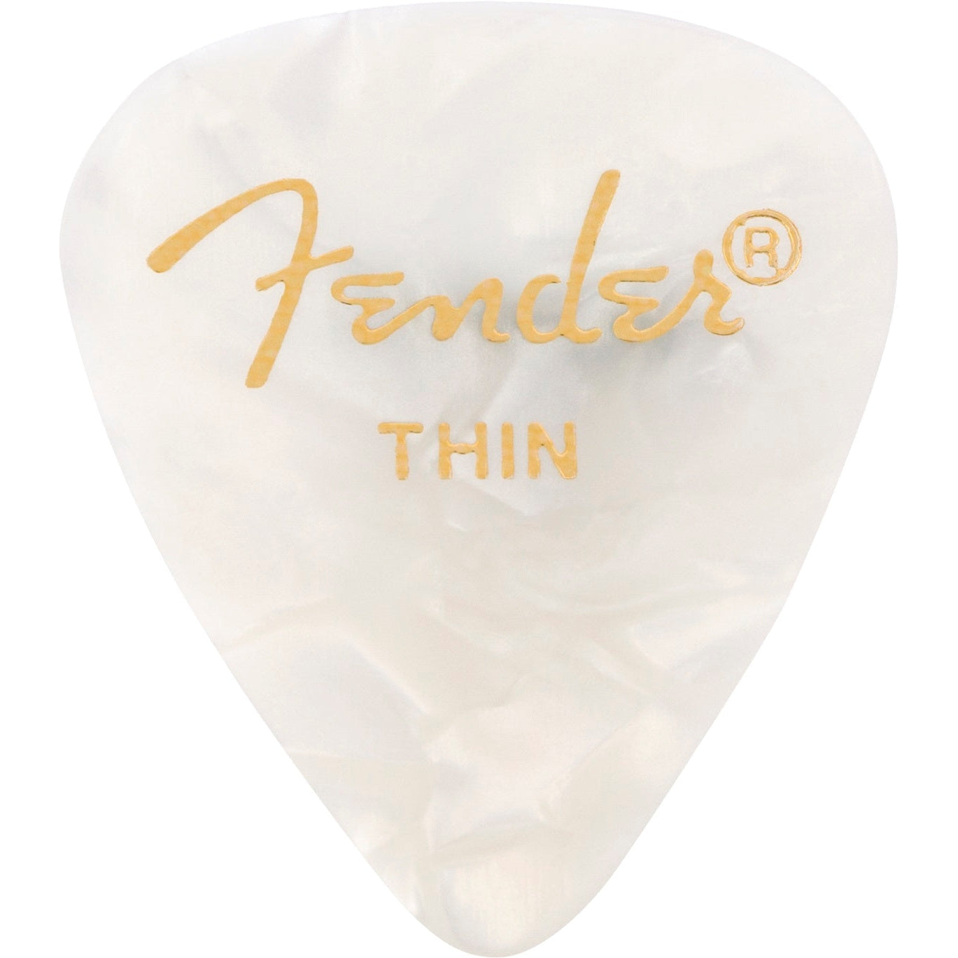 Fender Premium Celluloid Guitar Picks - 12-Pack, Thin White Moto Style, Ideal for Musicians