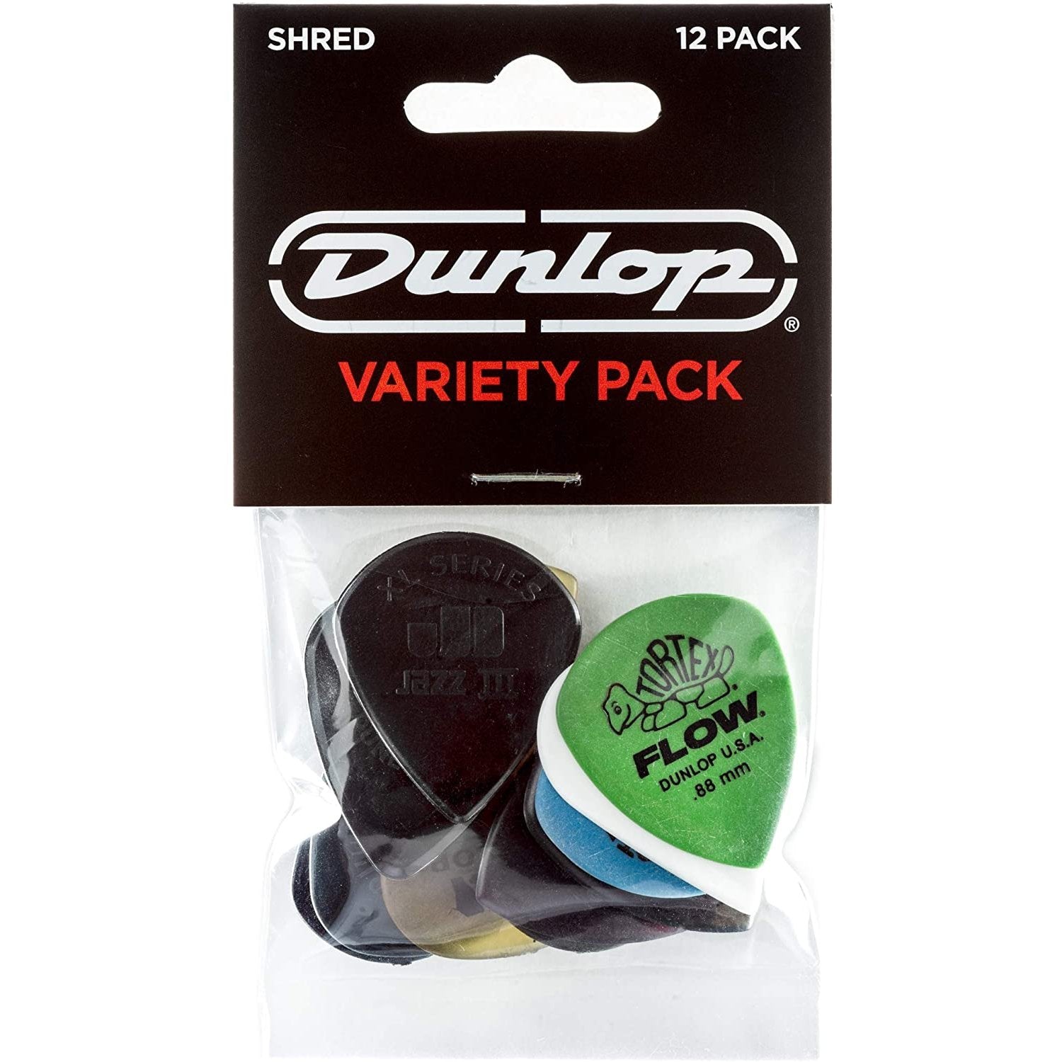 Dunlop PVP118 12-Pack Shred Pick Variety Pack for Advanced Players