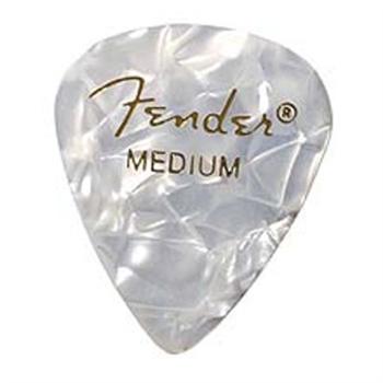 Fender 351 Premium Celluloid Picks - White Moto Medium, 12-Pack Special Offer