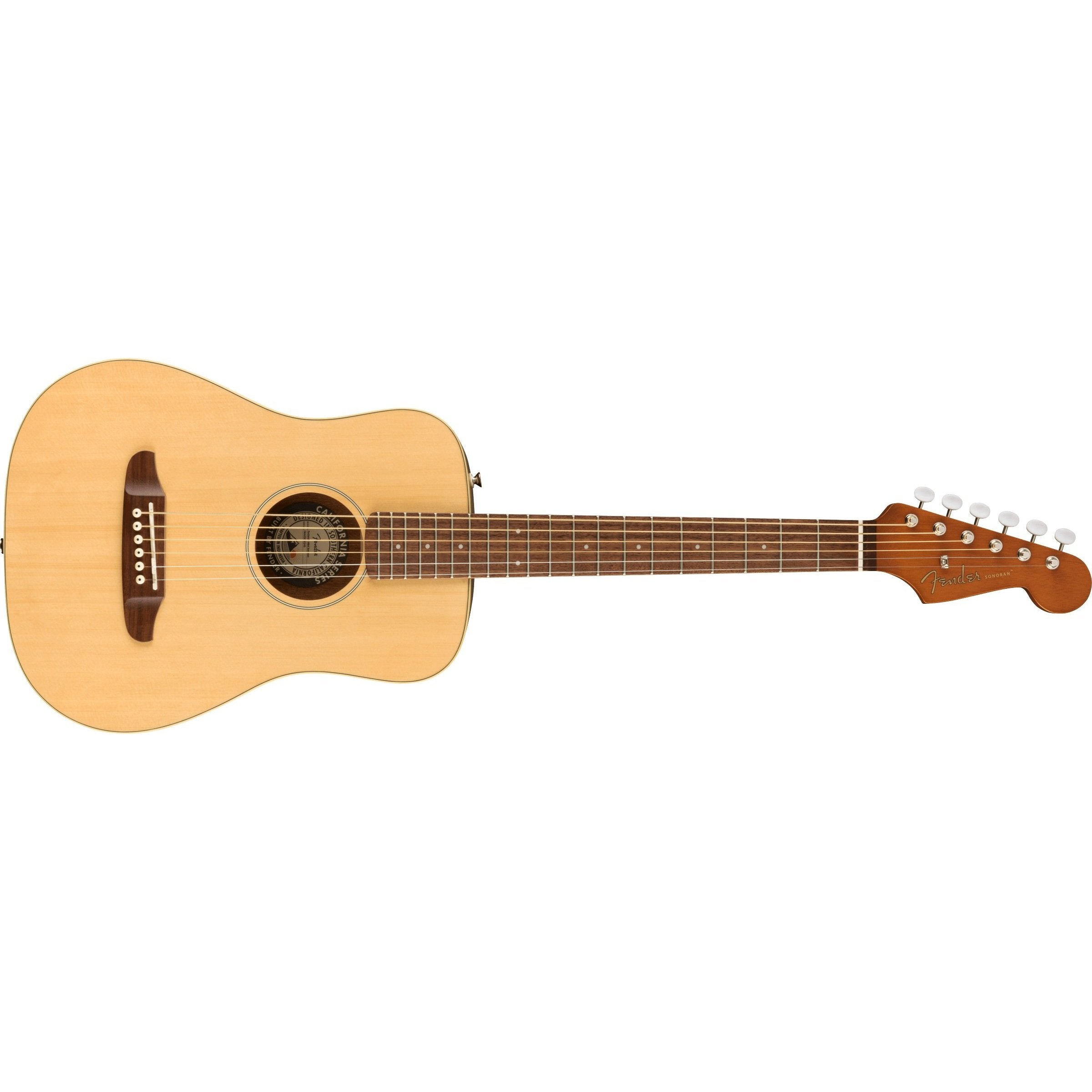 Fender Natural Redondo Mini Acoustic Guitar with Gig Bag - Ideal for Travel