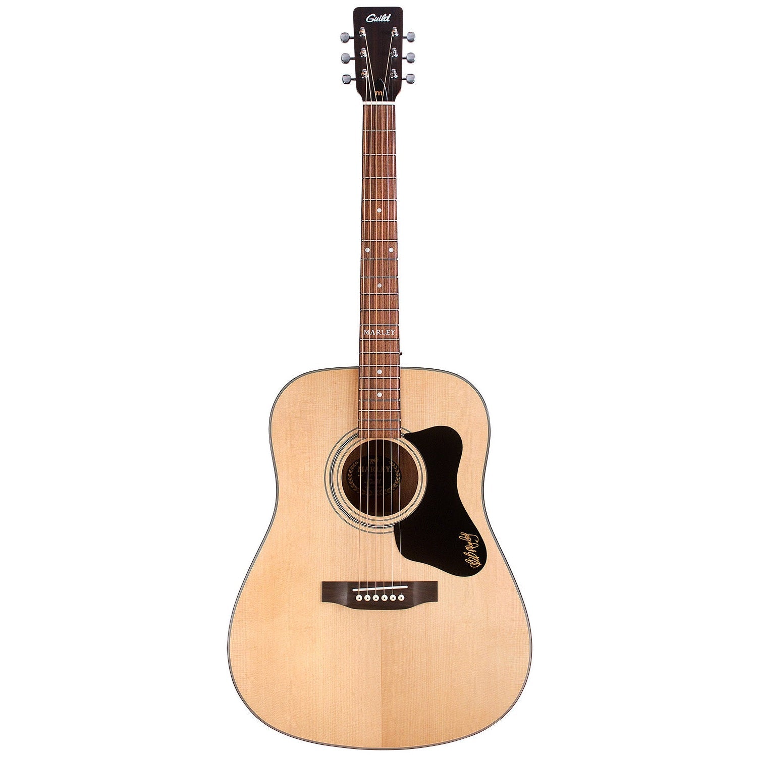 Exclusive Guild A-20 Bob Marley Westerly Collection Dreadnought Acoustic Guitar with Gig Bag - Natural