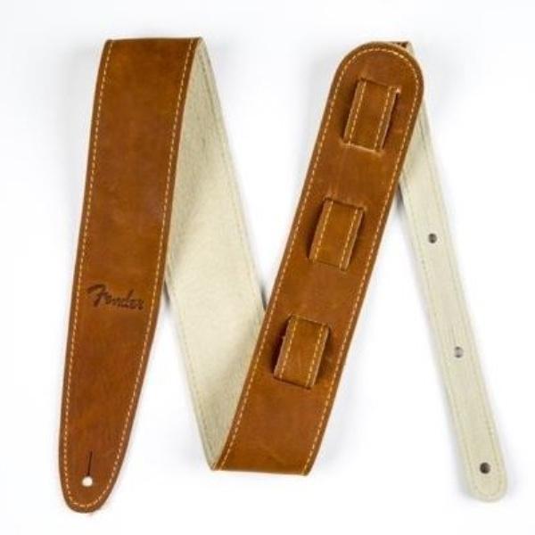 Fender Brown Ball Glove Leather Guitar Strap - Get Yours Now!
