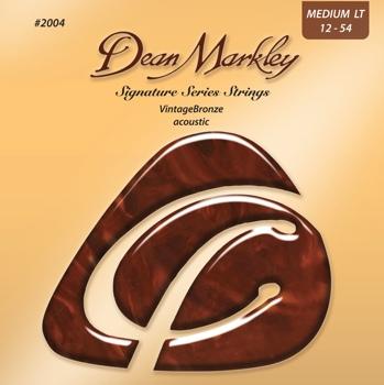 Dean Markley 2004 Signature Medium Light 12 - 54 Vintage Bronze Acoustic Guitar Strings on Sale