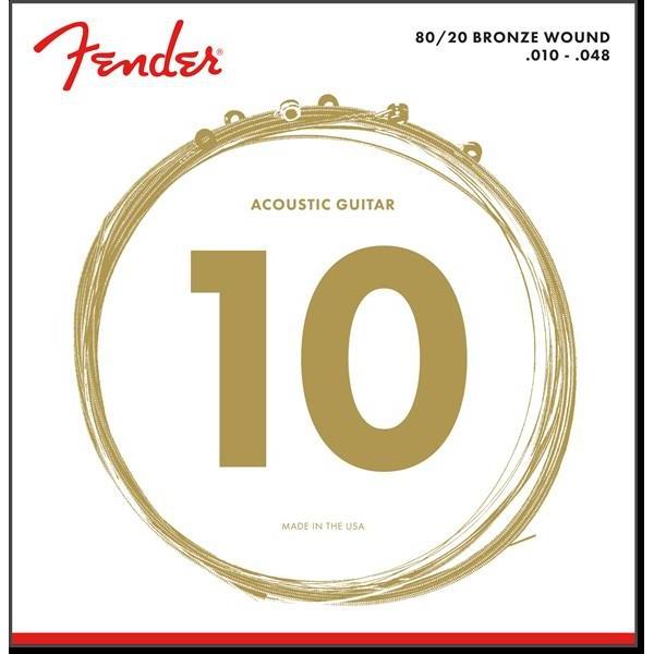 Fender 70XL Acoustic Guitar Strings - Extra Light 10 - 48, 80/20 Bronze, Great Deal