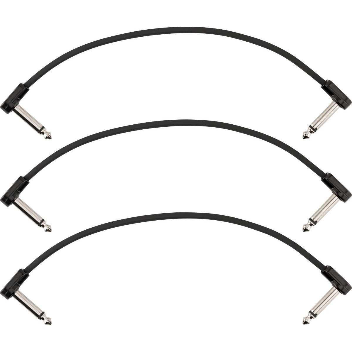 Fender 3-Pack 1/4RA Male to 1/4RA Male Blockchain Patch Cable, 8-Feet