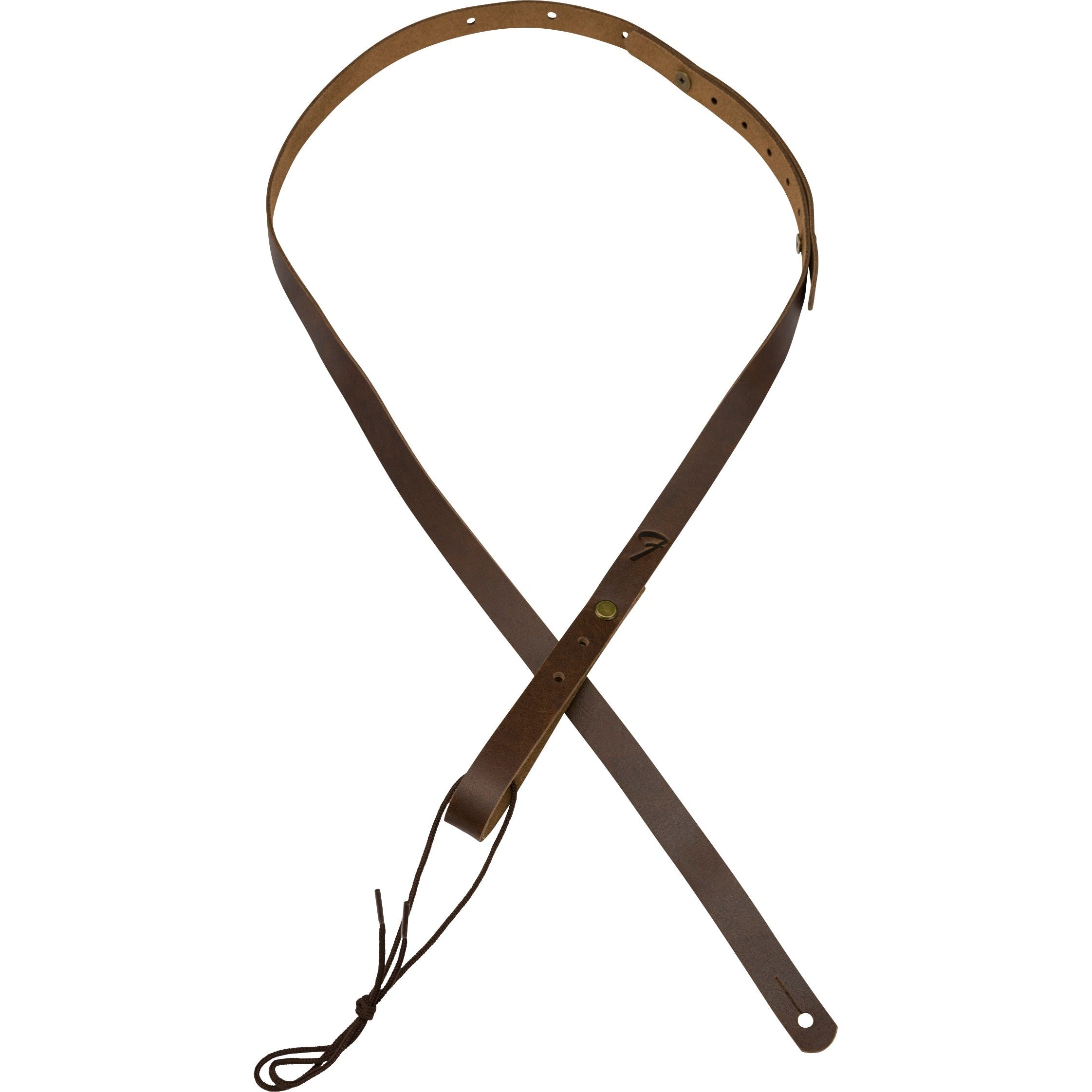 Brown Fender Paramount Premium Leather Mandolin Strap - Classic Style for Long - lasting Use
