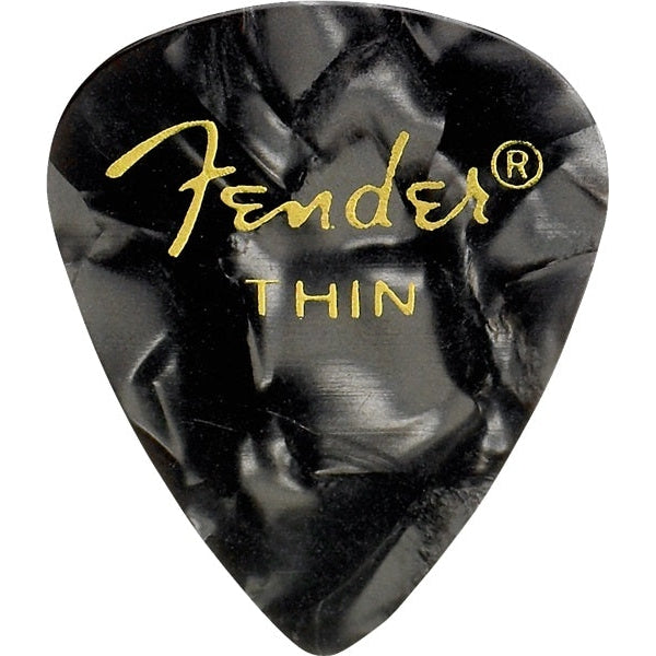 Great Deal! Fender 12-Pack Thin Black Moto Premium Celluloid Guitar Picks